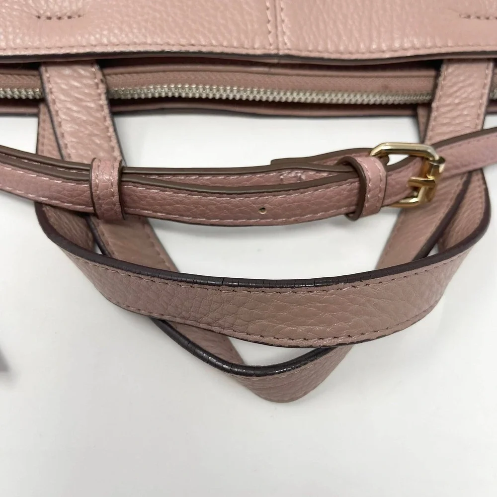 Vince Camuto Davy Accordion Top Handle Crossbody Bag Blush Pink‎ Leather READ